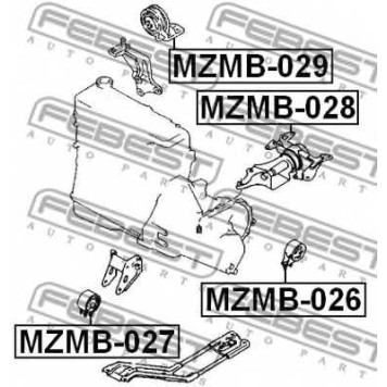 Подвеска двигателя FEBEST MZMB-028-1