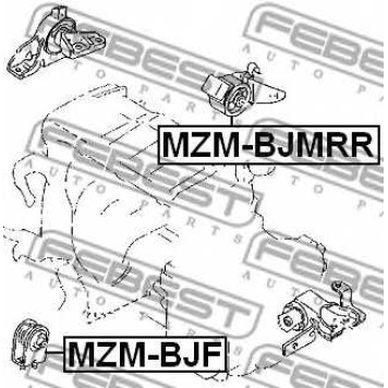 Подвеска двигателя FEBEST MZM-BJMRR-1