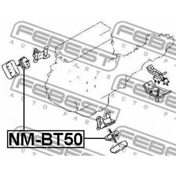 Подвеска двигателя FEBEST MZM-BT50-1