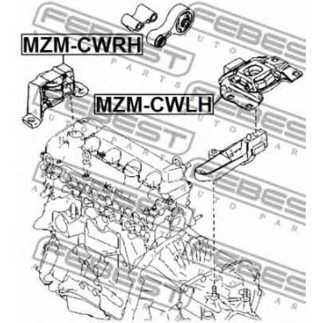 Подвеска двигателя FEBEST MZM-CWRH-1