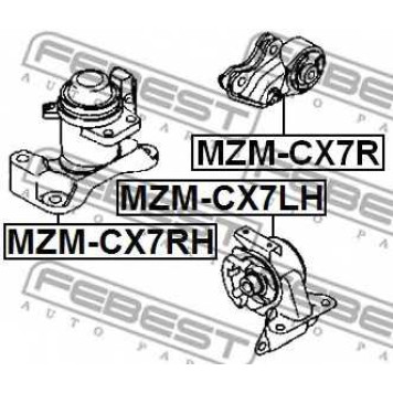 Подвеска двигателя FEBEST MZM-CX7LH-1