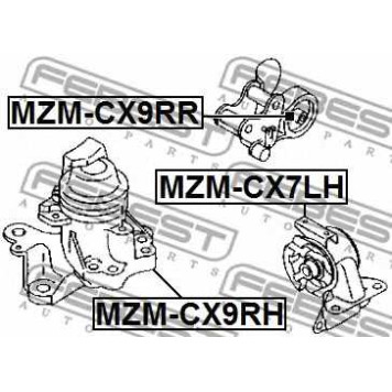 Подвеска двигателя FEBEST MZM-CX9RH-1