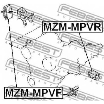 Подвеска двигателя FEBEST MZM-MPVR-1
