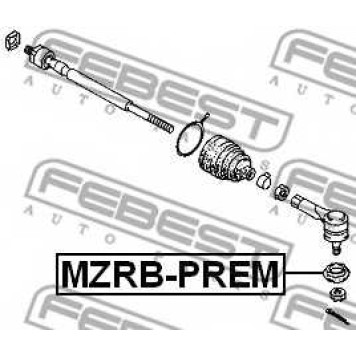 Ремкомплект, наконечник поперечной рулевой тяги FEBEST MZRB-PREM-1