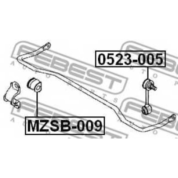 Опора стабилизатора FEBEST MZSB-009-1