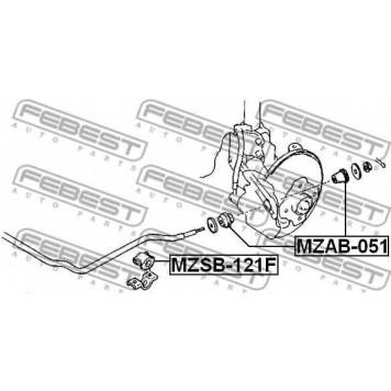 Опора стабилизатора FEBEST MZSB-121F-1