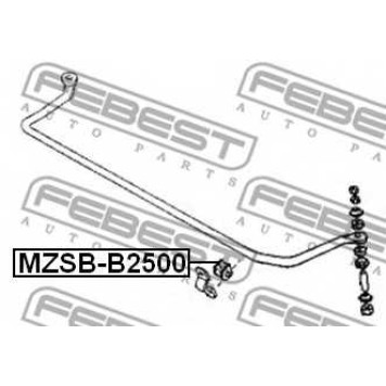 Опора стабилизатора FEBEST MZSB-B2500-1