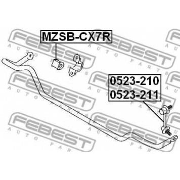 Опора стабилизатора FEBEST MZSB-CX7R-1