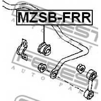 Опора стабилизатора FEBEST MZSB-FRR-1