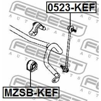 Опора стабилизатора FEBEST MZSB-KEF-1