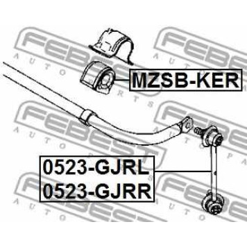 Опора стабилизатора FEBEST MZSB-KER-1