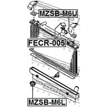 Подвеска радиатора FEBEST MZSB-M6L-1