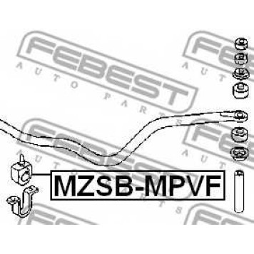 Опора стабилизатора FEBEST MZSB-MPVF-1