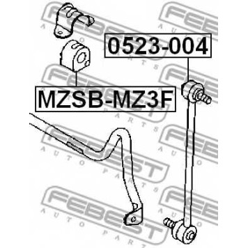 Опора стабилизатора FEBEST MZSB-MZ3F-1