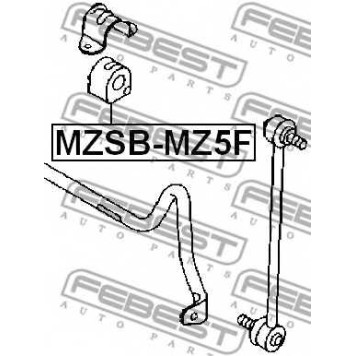 Опора стабилизатора FEBEST MZSB-MZ5F-1
