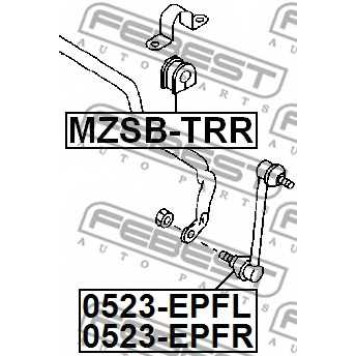 Опора стабилизатора FEBEST MZSB-TRR-1