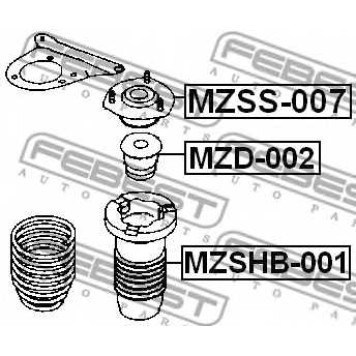 Пыльник амортизатора FEBEST MZSHB-001-1