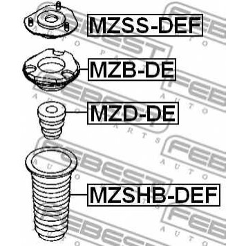 Пыльник амортизатора FEBEST MZSHB-DEF-1