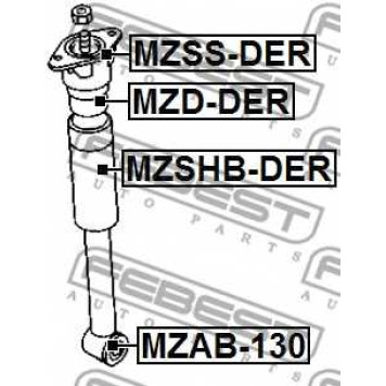 Пыльник амортизатора FEBEST MZSHB-DER-1