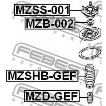 Пыльник амортизатора FEBEST MZSHB-GEF-1