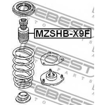 Пыльник амортизатора FEBEST MZSHB-X9F-1