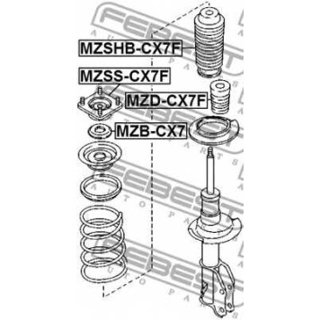 Подвеска амортизатора FEBEST MZSS-CX7F-1