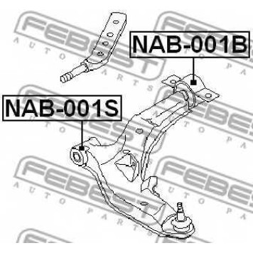 Подвеска рычага независимой подвески колеса FEBEST NAB-001S-1