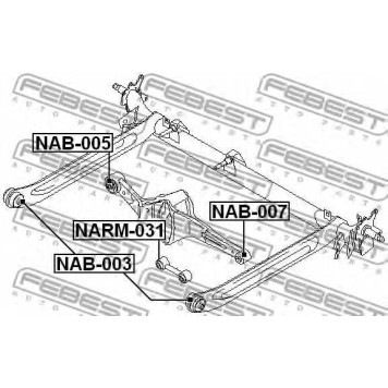 Подвеска рычага независимой подвески колеса FEBEST NAB-005-1