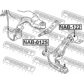 Подвеска рычага независимой подвески колеса FEBEST NAB-012S-1