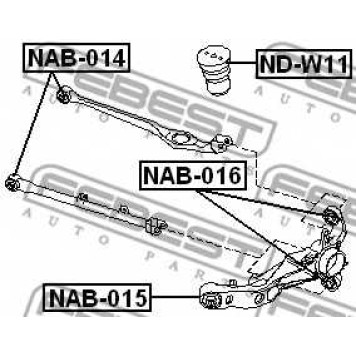 Подвеска рычага независимой подвески колеса FEBEST NAB-014-1