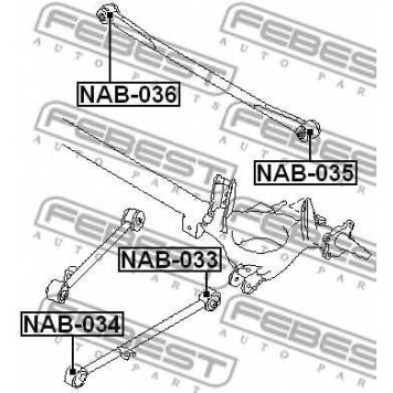 Подвеска рычага независимой подвески колеса FEBEST NAB-036-1