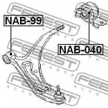 Подвеска рычага независимой подвески колеса FEBEST NAB-040-1