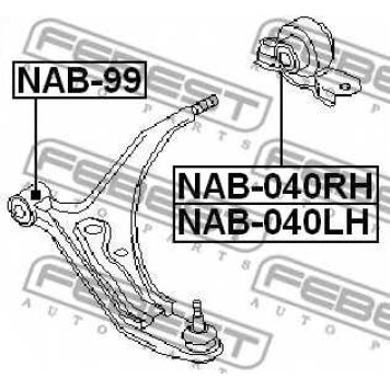 Подвеска рычага независимой подвески колеса FEBEST NAB-040LH-1