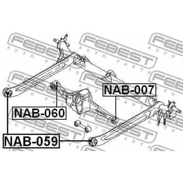 Втулка балки моста FEBEST NAB-059-1
