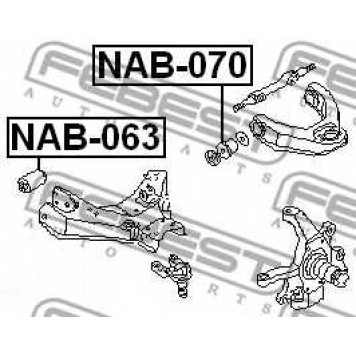 Подвеска рычага независимой подвески колеса FEBEST NAB-063-1