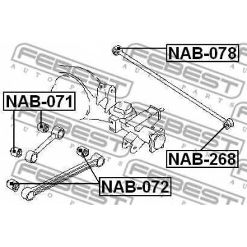 Подвеска рычага независимой подвески колеса FEBEST NAB-072-1