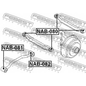 Подвеска рычага независимой подвески колеса FEBEST NAB-081-1