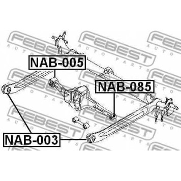 Подвеска рычага независимой подвески колеса FEBEST NAB-085-1