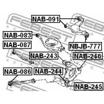 Подвеска рычага независимой подвески колеса FEBEST NAB-091-1
