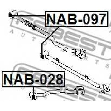 Подвеска рычага независимой подвески колеса FEBEST NAB-097-1