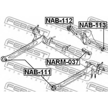 Подвеска рычага независимой подвески колеса FEBEST NAB-113-1