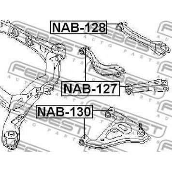 Подвеска рычага независимой подвески колеса FEBEST NAB-128-1