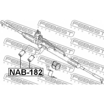 Подвеска рулевого управления FEBEST NAB-182-1