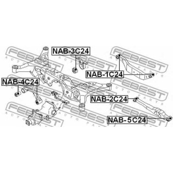 Подвеска рычага независимой подвески колеса FEBEST NAB-1C24-1