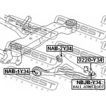 Подвеска рычага независимой подвески колеса FEBEST NAB-1Y34-1