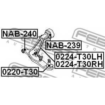Подвеска рычага независимой подвески колеса FEBEST NAB-240-1