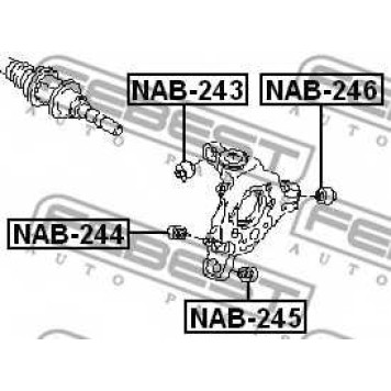 Втулка рычага колесной подвески FEBEST NAB-246-1