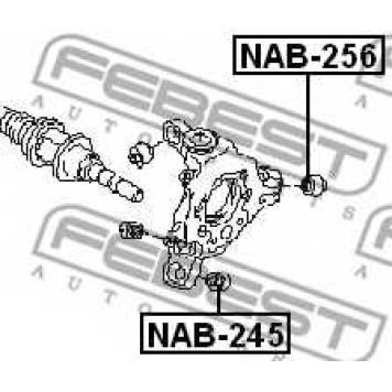 Втулка рычага колесной подвески FEBEST NAB-256-1