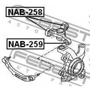 Втулка рычага колесной подвески FEBEST NAB-258-1