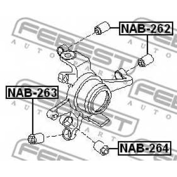 Втулка рычага колесной подвески FEBEST NAB-263-1